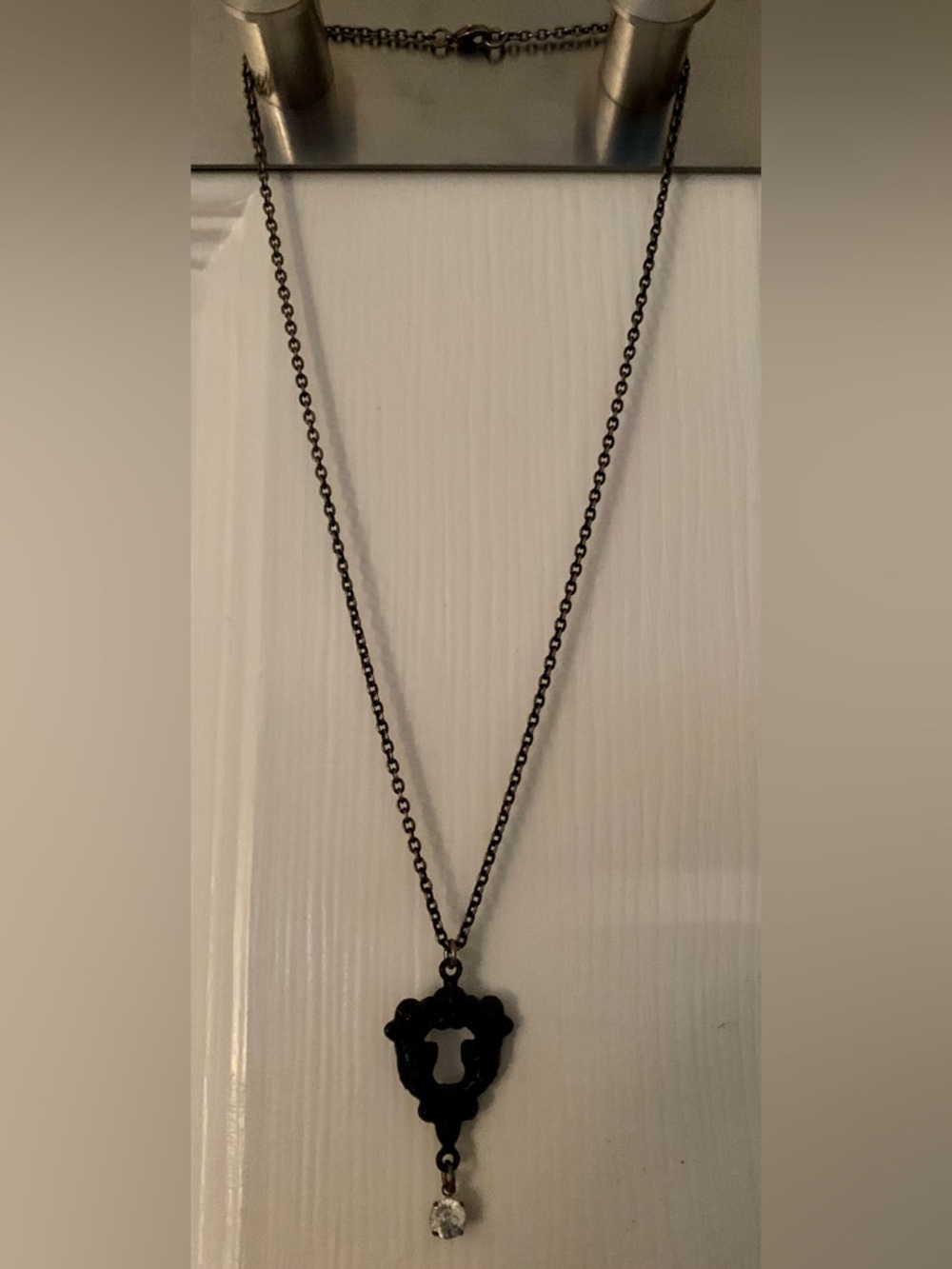 Black Metal Pendant Necklace